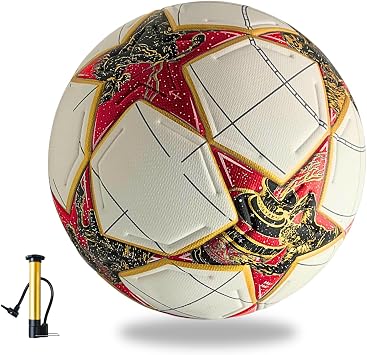 Professional Soccer Ball Size 5, Polyurethane Material, Thermo Bonded Construction, Youth and Adult