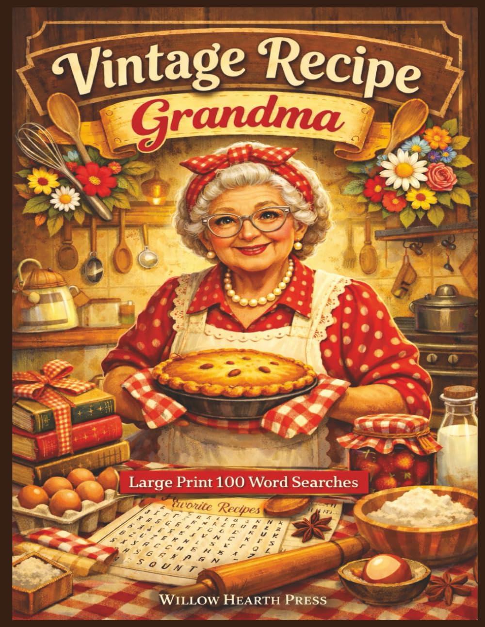 Vintage Recipe Grandma: Large Print 100 Word Searches