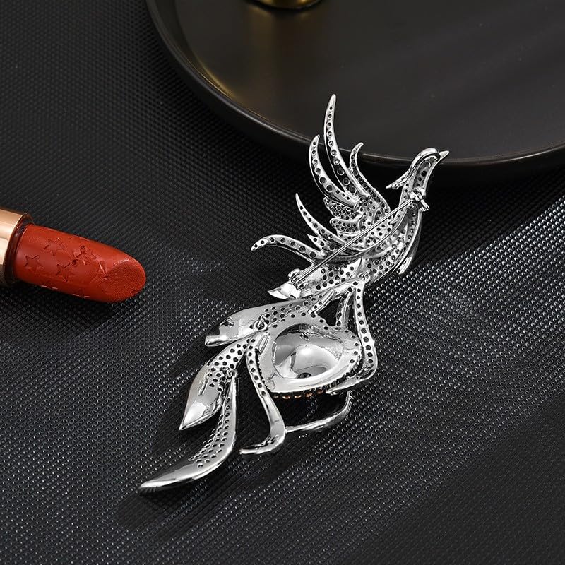 Image of Animal Brooches for Women Pearl Rhinestones Animal Brooch Pin Cute Animal Jewelry Gift for Wife Mom Girlfriends