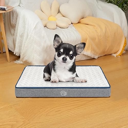 Miniatura 6 de EMPSIGN Cama reversible fresca y cálida para perro, cama para jaula de mascotas, con funda lavable y extraíble, cama para perros, cama para perros