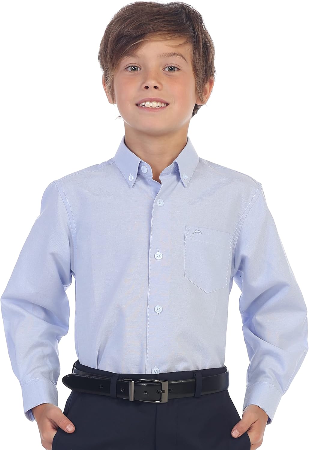 Gioberti Boy's Oxford Long Sleeve Dress Shirt