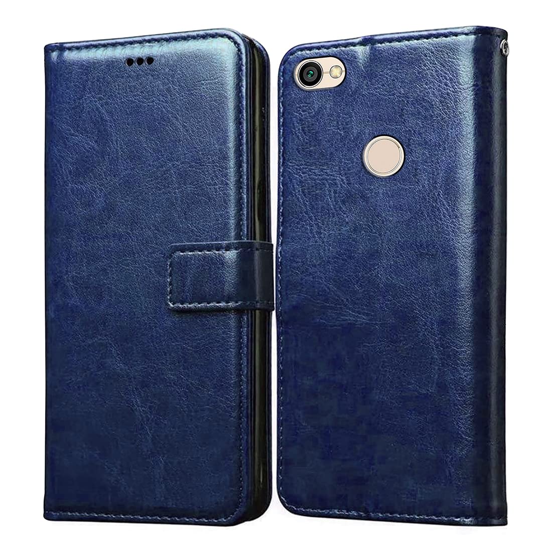 Casotec Flip Cover for Mi Redmi Y1 | Premium Leather Finish | Inbuilt Pockets & Stand | Flip Case for Mi Redmi Y1 (Blue) (B09NDT8C4D) Amazon Price History, Amazon Price Tracker