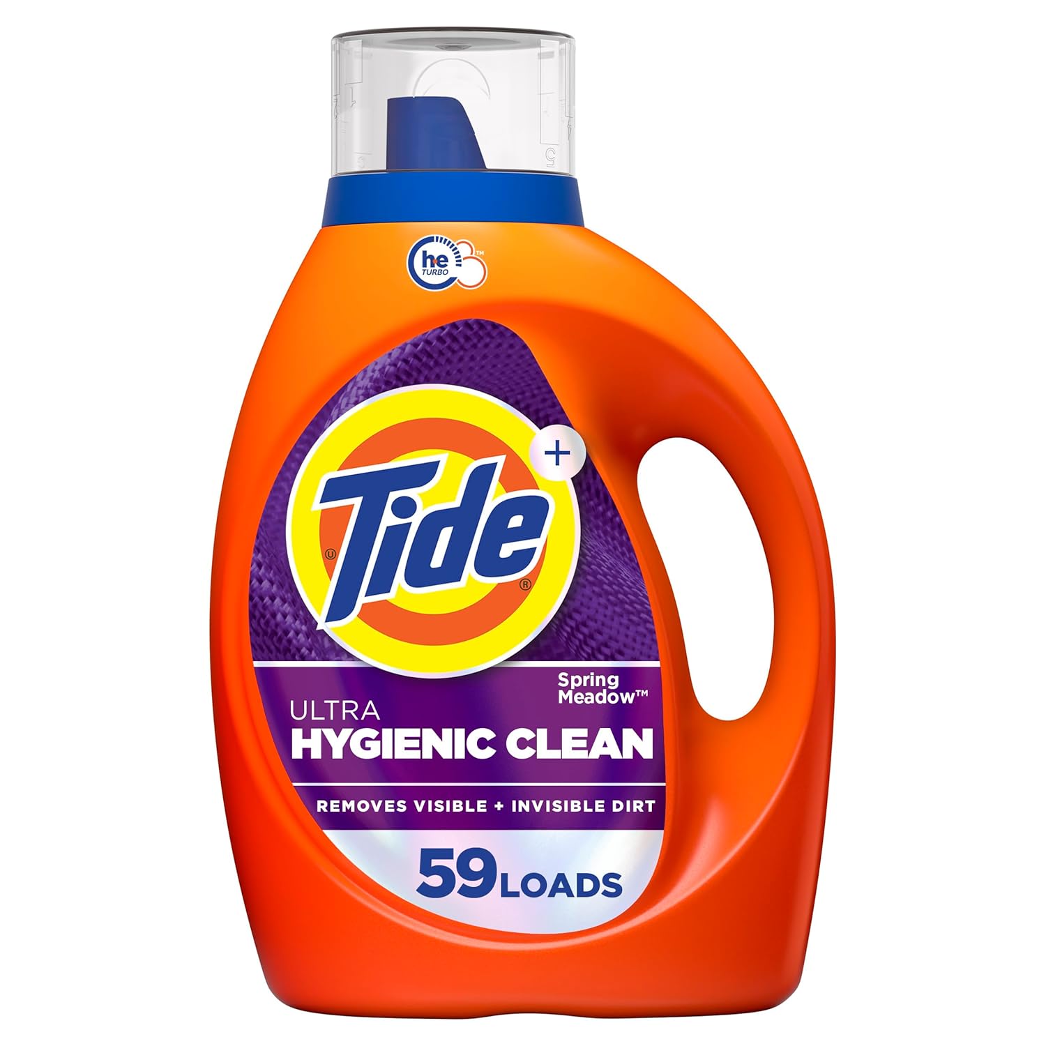 Tide Ultra Hygienic Clean Liquid Laundry Detergent Spring Meadow Scent 84 fl oz 59 Loads Removes visible and