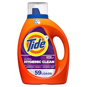 Tide Ultra Hygienic Clean Liquid Laundry Detergent Spring Meadow Scent 84 fl oz 59 Loads Removes visible and