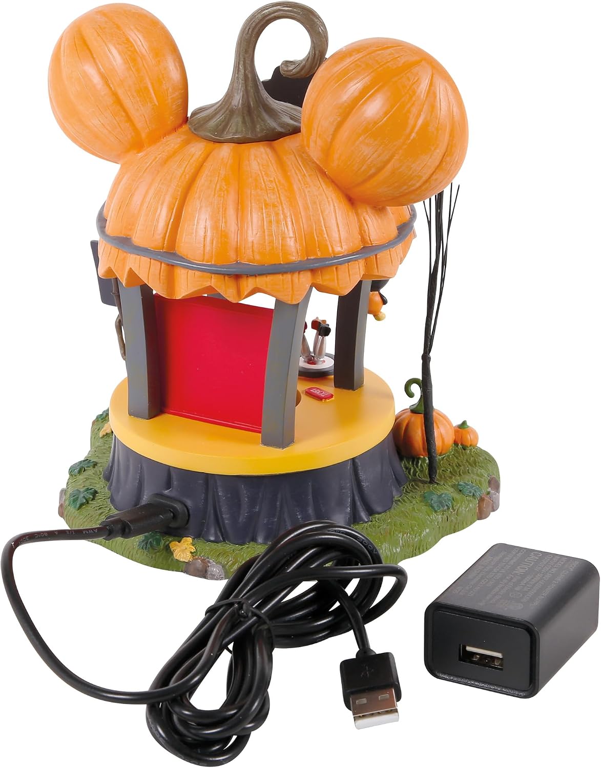 Department 56 Disney Village Mickey Balloon Darts Game Stand Light Up Building, 6.1 Inch, Multicolor
