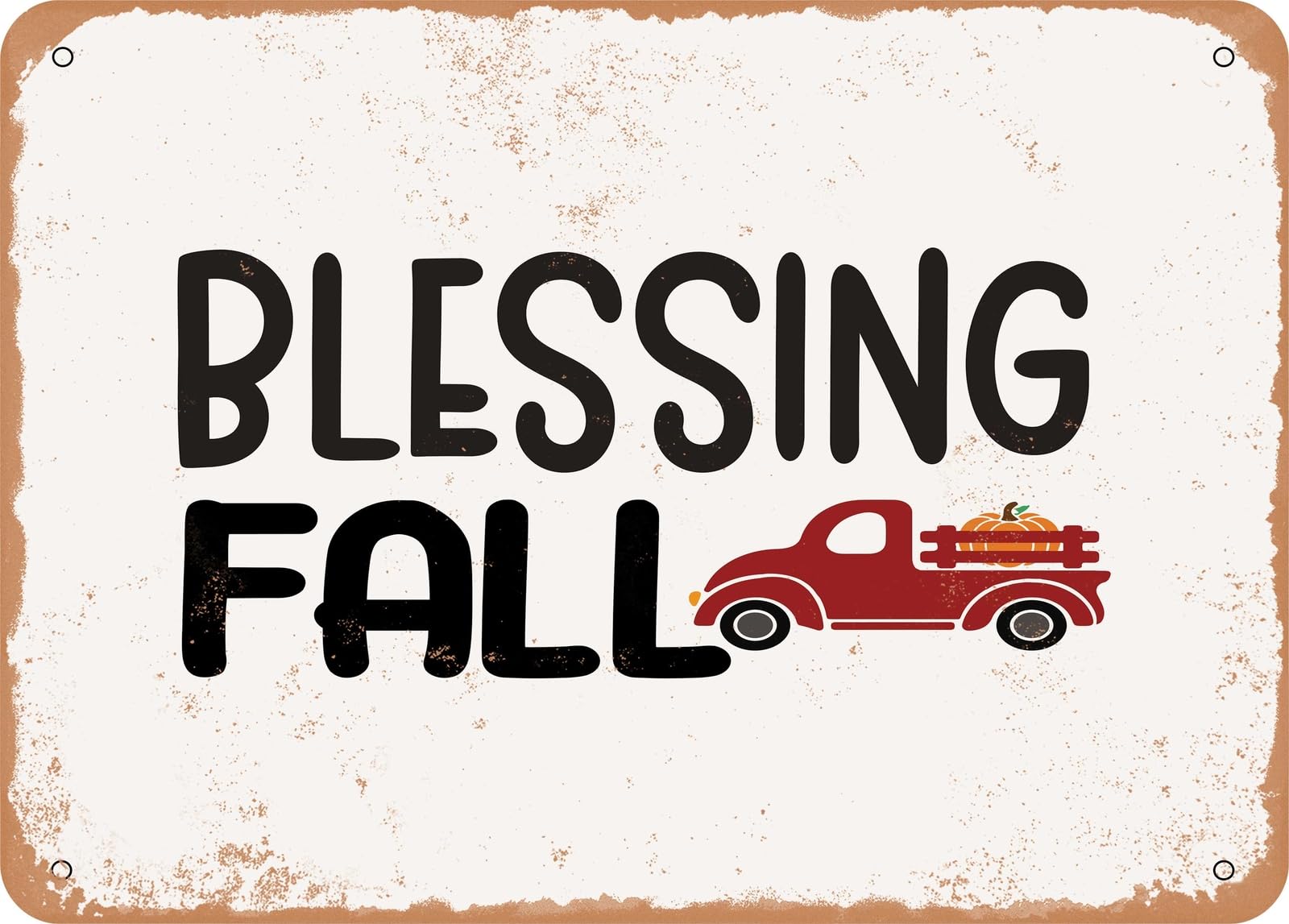 Miaomansenstore Metal Sign - Blessing Fall - 2 - Vintage Look Sign Home Decor