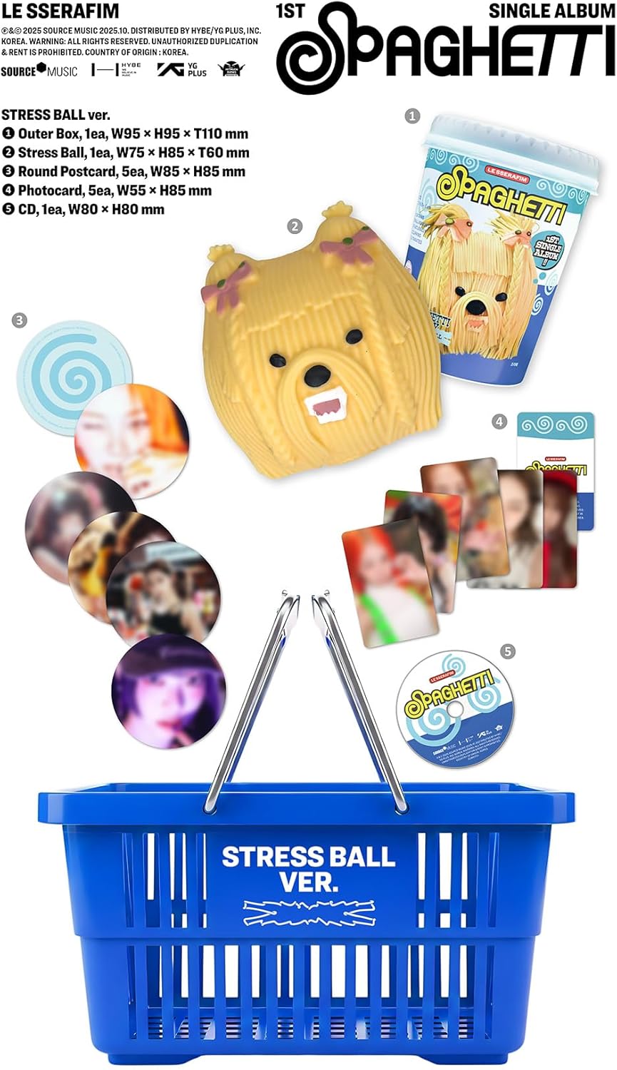 LE SSERAFIM - 1st Single Album 'SPAGHETTI' (STRESS BALL ver.)