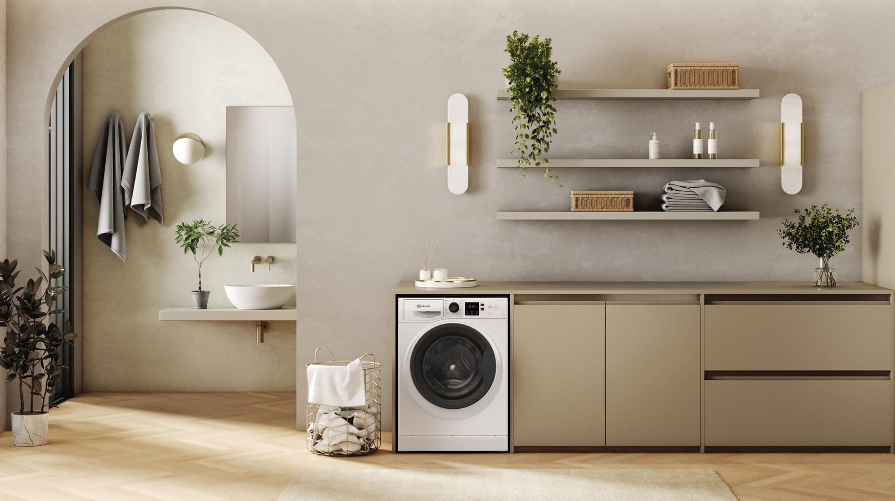 Bauknecht WM BK 7A2JGS Waschmaschine | 7 kg | 1400 U/min | Energieklasse A | Dynamic Inverter-Motor | Kurzprogramme 30/45 Min | Anti-Allergie & Flecken 40°
