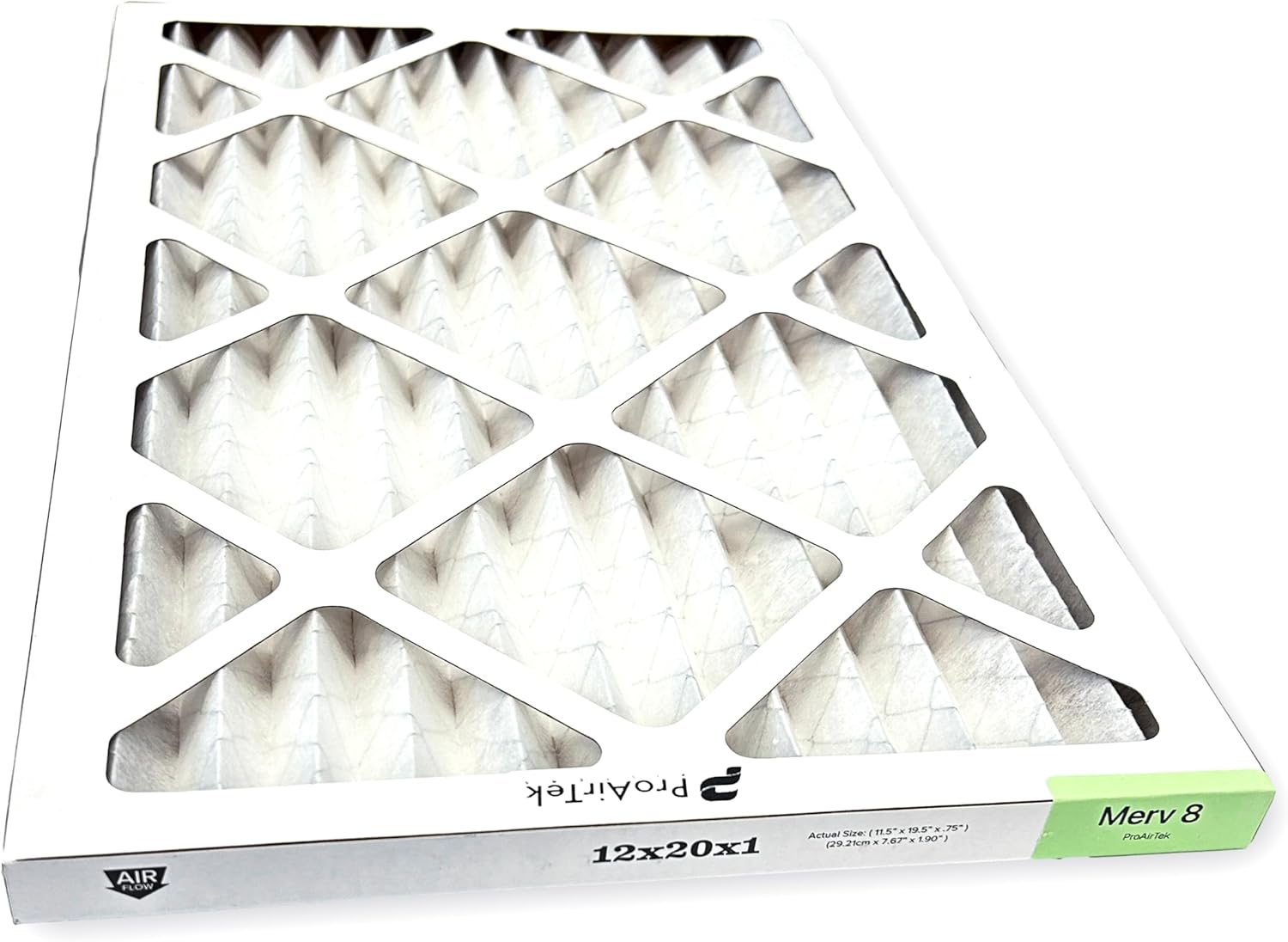 Proairtek AF12201M08SWH Model 12x20x1 Pack of 2 Air Filters, MERV 8; Ideal for Anyone Wanting Crisp Air in Their Home