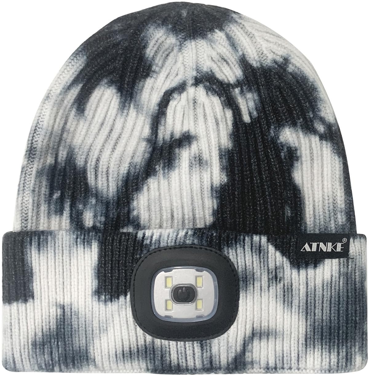 ATNKE LED Cappello Illuminato Berretto,USB Ricaricabile Cappello da Corsa 4 LED Impermeabile Luce Invernale Calda Lampada Frontale Regali per Uomo e Donna