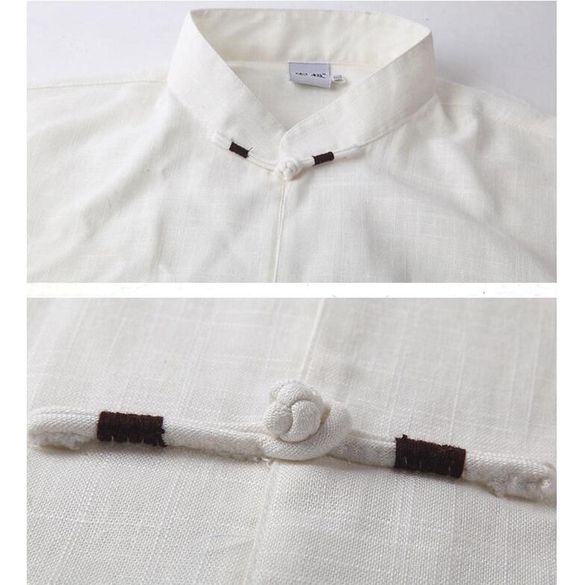 Tradycyjny mundur sztuk walki Uniseksowy strój Tai Chi z krótkim rękawem, bawełnianą lnianą, jogą, medytacją, wielokolorowy, wiele rozmiarów(Grey,XL)