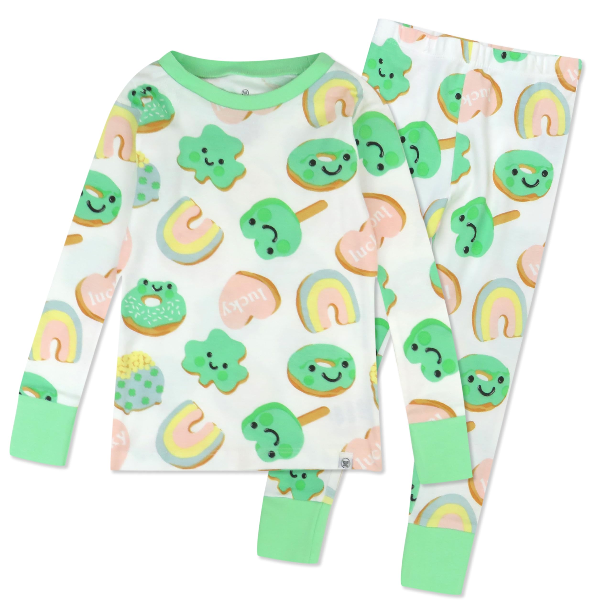 HonestBaby Celebration 2-Piece Organic Cotton Pajamas for Babies, Toddlers, and Kids 