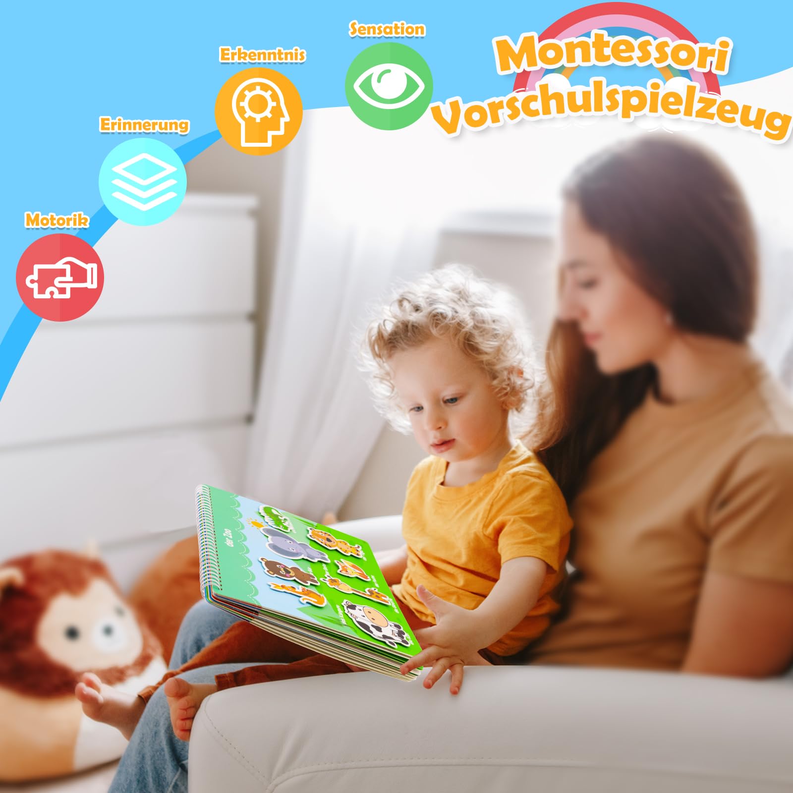 Montessori zabawka dla dzieci z 12 tematami, zabawka edukacyjna, gry edukacyjne z literami, cyframi, kolory na pierwszy dzień w szkole, prezent dla chłopców i dziewczynek