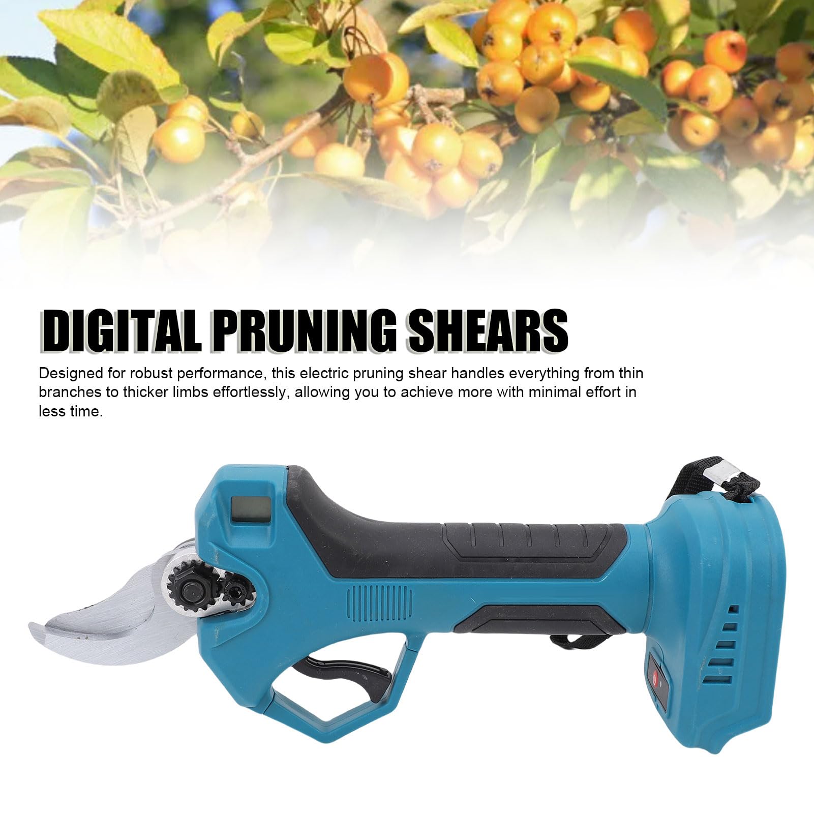 Generic Tijeras de Podar Digitales, Cortador Inalámbrico Eléctrico Azul con Cuchillas SK5, Podadora Recargable de 30 Mm para Profesionales y Aficionados a la Jardinería