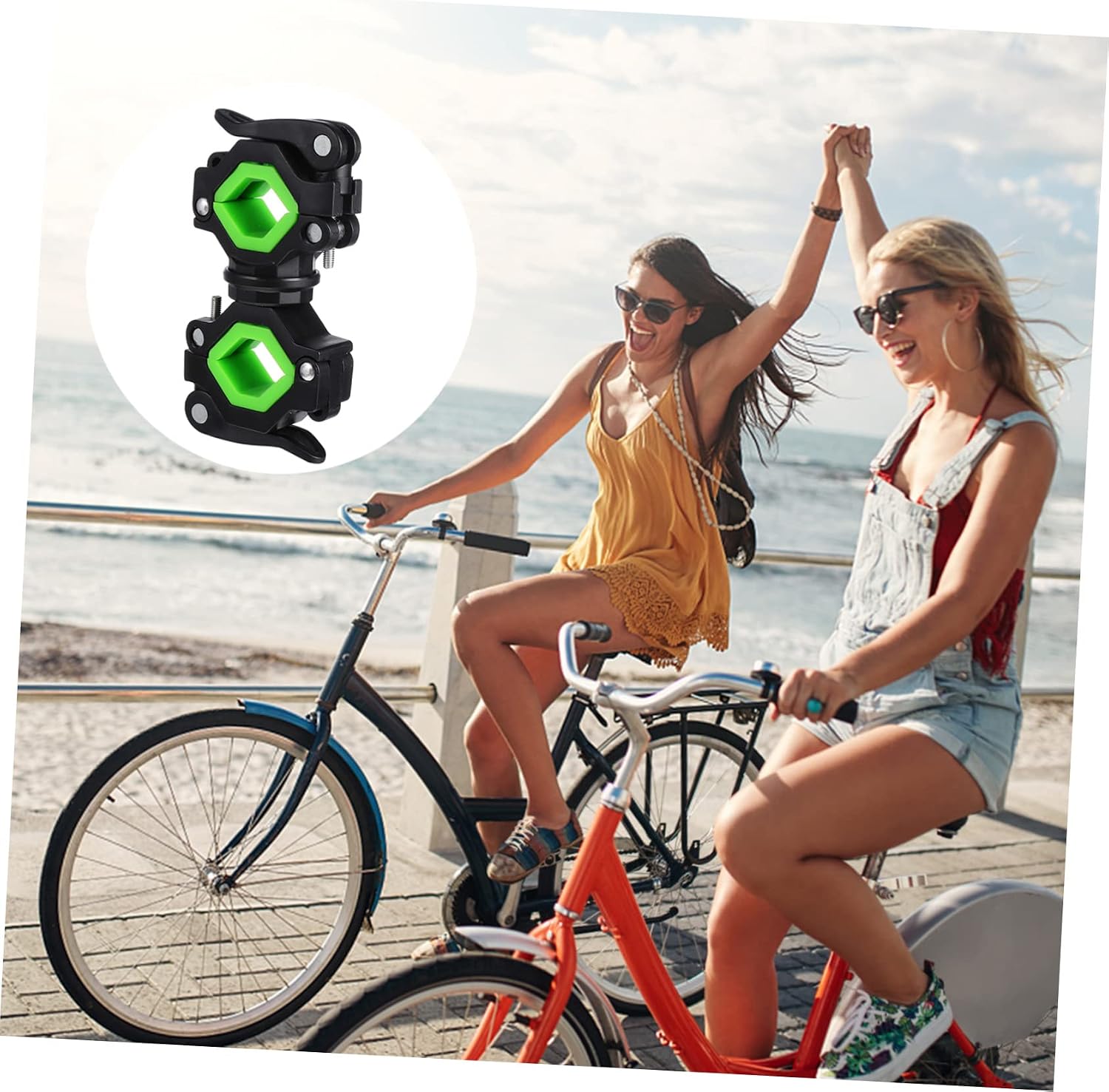 2sets Bike Flashlight Holder Light Bracket for Front Lamp Bike Accessories Quality Night Riding Safety