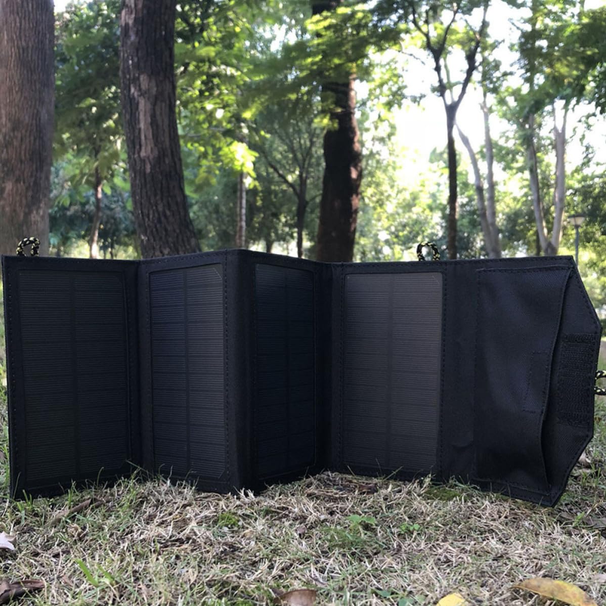10w Monocrystalline Solar Panel Charger with Dual USB Portable Outdoor Solar Charger for Car Boat Camping Emergency Power Supply