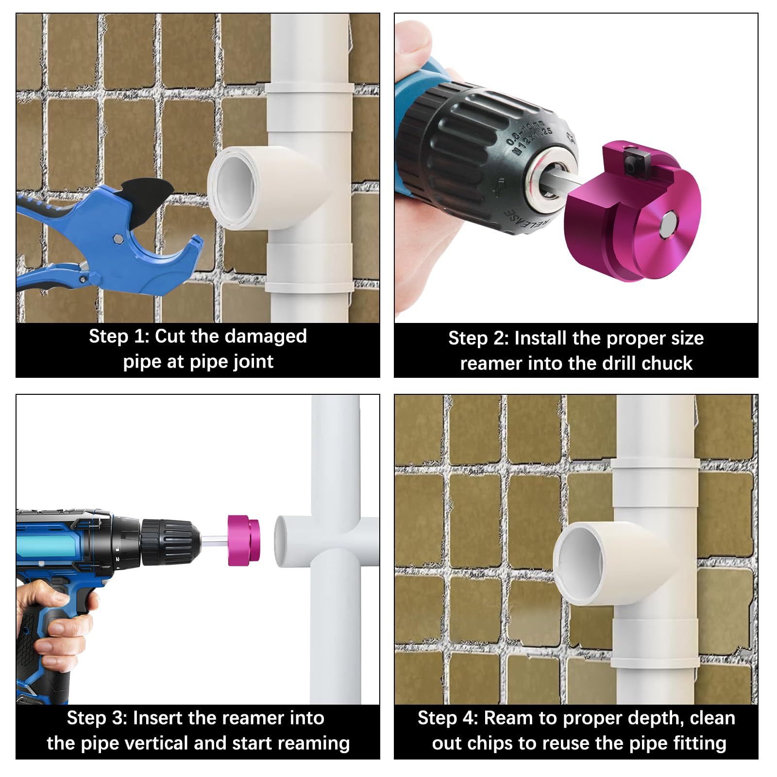PVC Pipe Reamer Kit - Save Time & Money -6