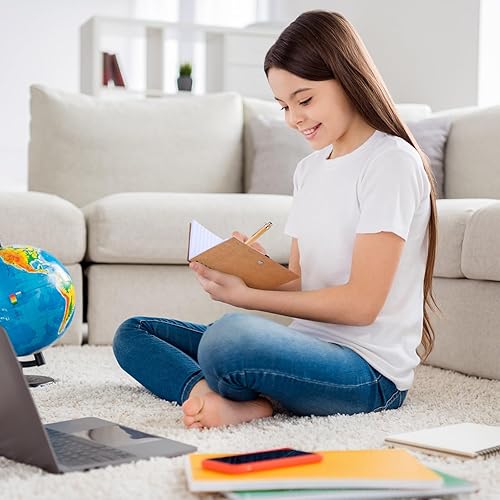 Miniatura 4 de Engrowtic Juego de 50 cuadernos en espiral, cuadernos de papel kraft de bolsillo en espiral y bolígrafos retráctiles de bambú para profesores,