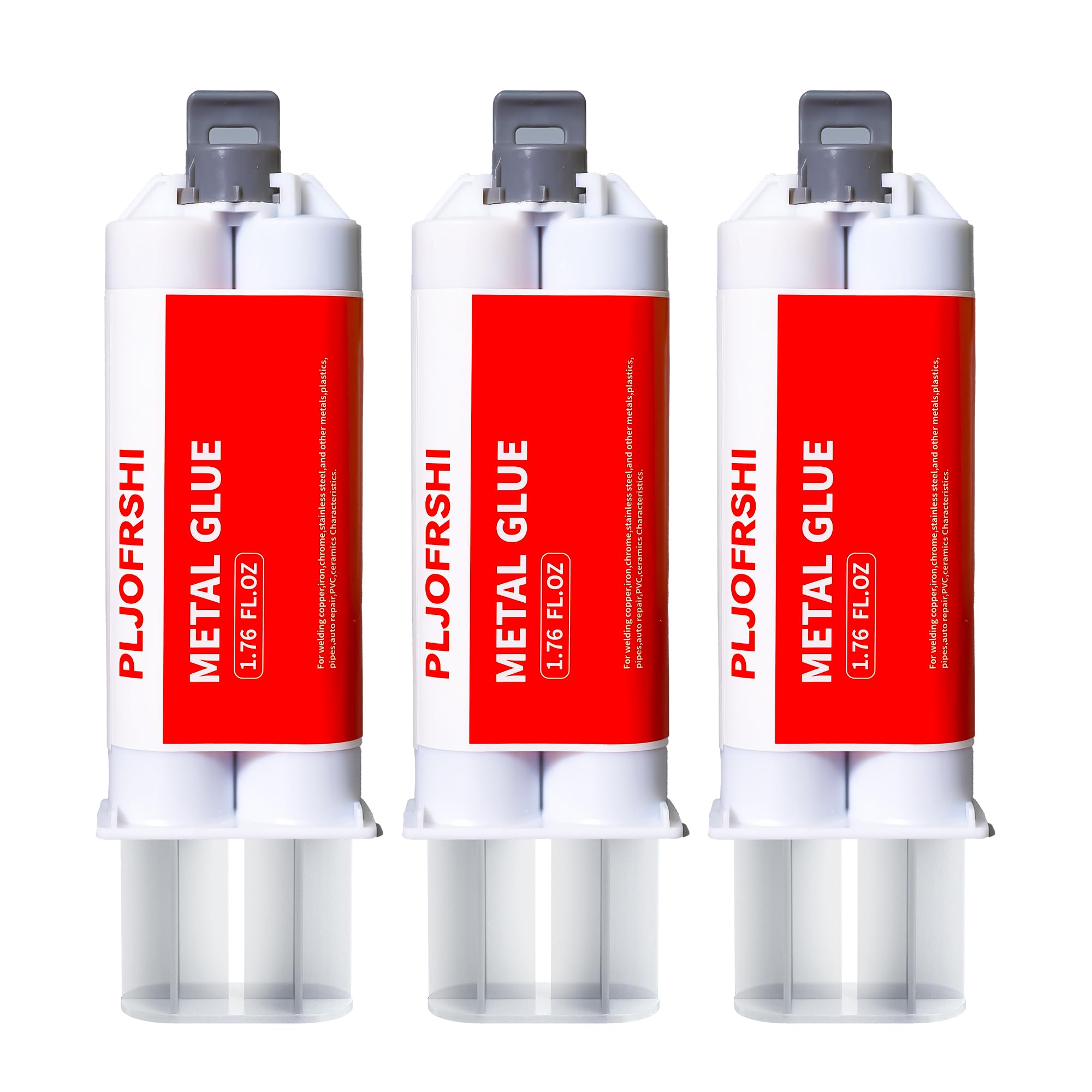 Metal Glue, 1.76 oz 2 Part Liquid Metal Welding Heavy Duty Epoxy Welding, Marine Filler Repair Putty, High Temperature Resistant Heavy Duty Ab Glue (3Pcs)