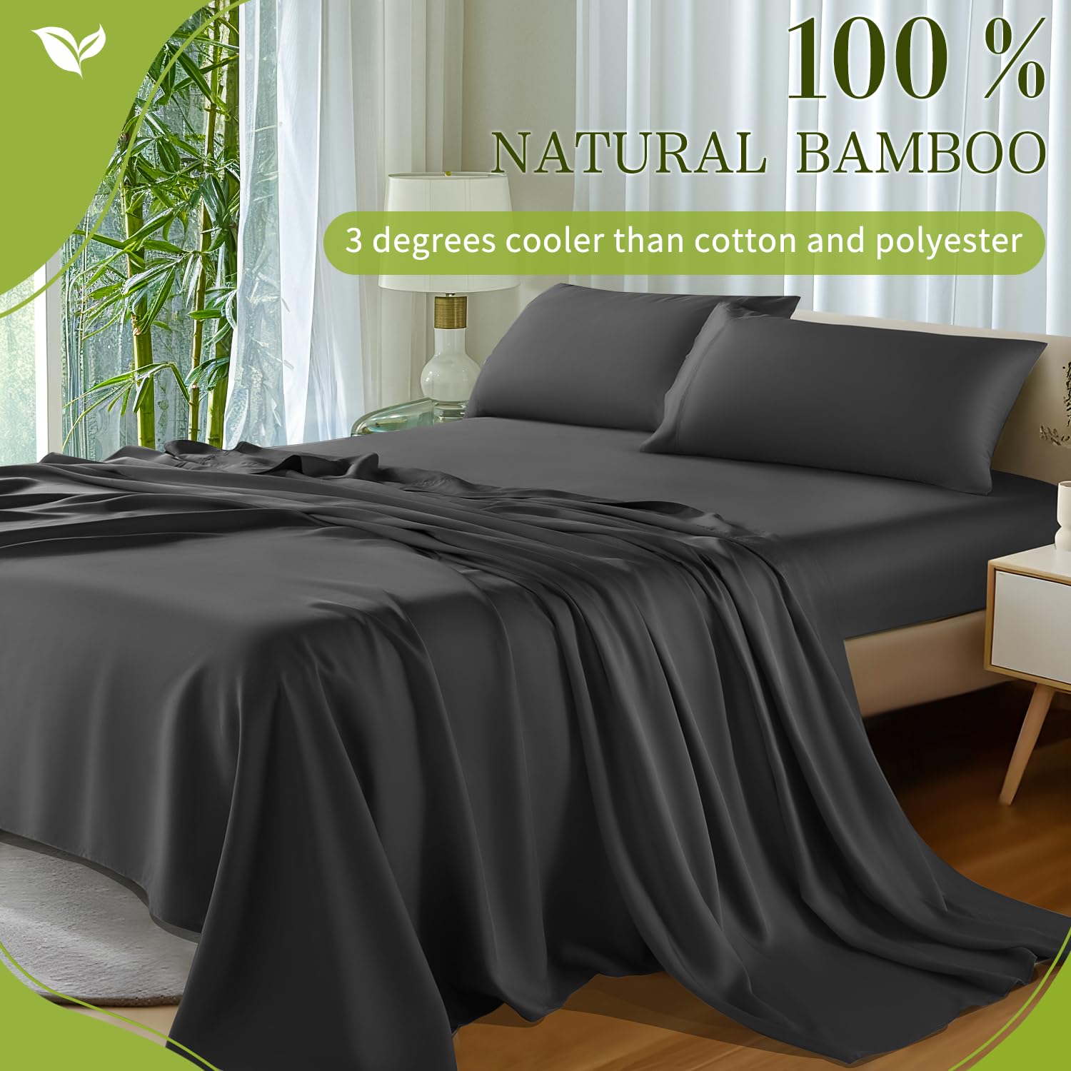 Shilucheng Set di lenzuola in rayon derivato da bambù