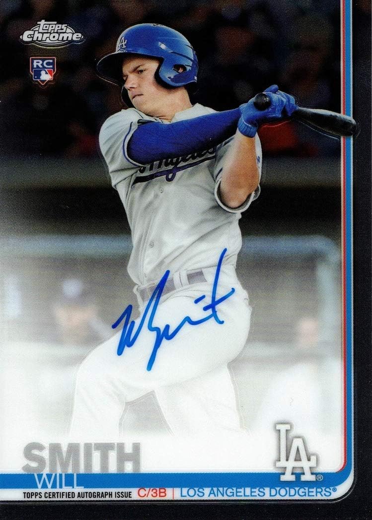 2019 Topps Chrome Baseball #RA-WS Will Smith Certified Autograph Rookie Card - Dodgers Catcher