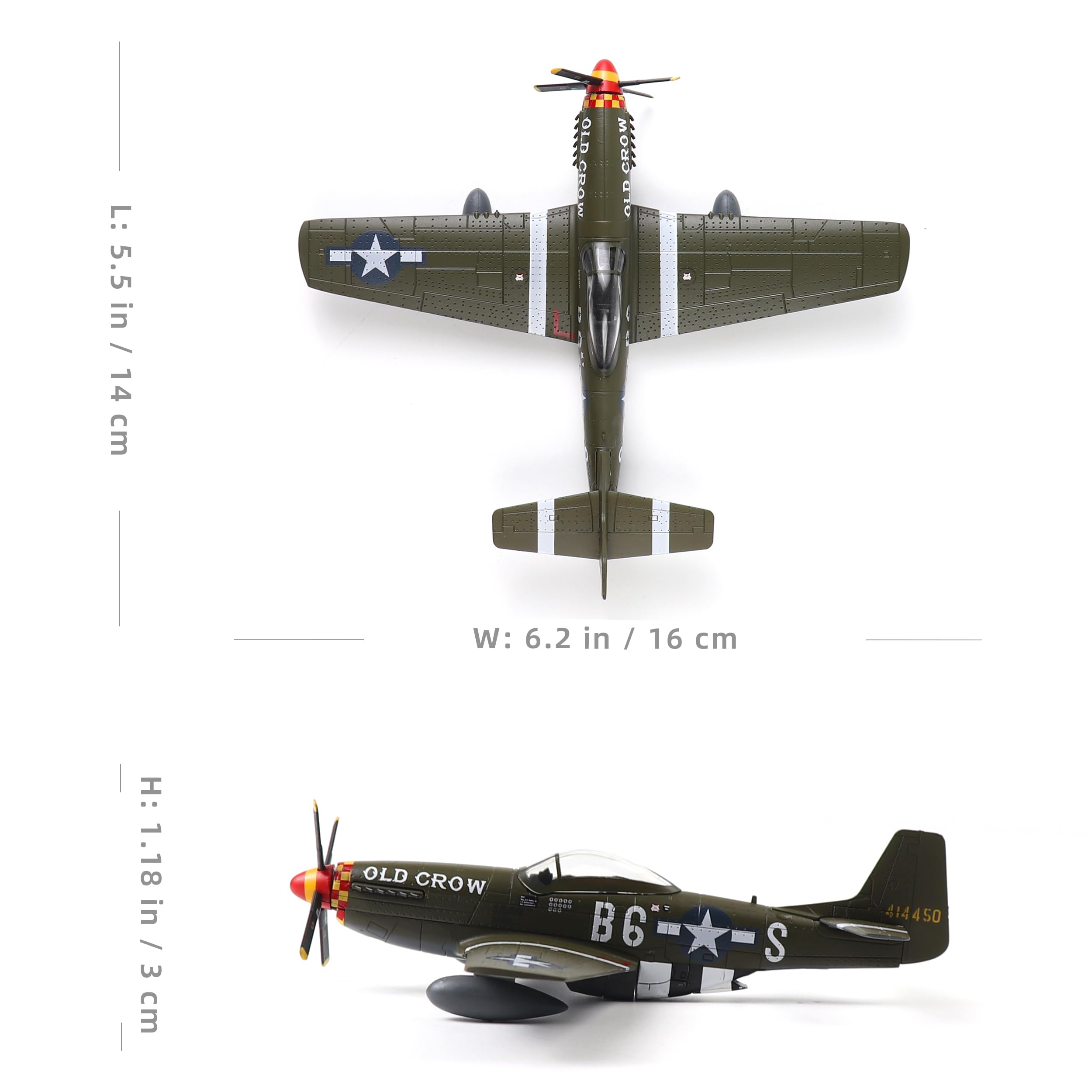 Amazon.co.jp: NUOTIE P51-D マスタング 1/72 金属飛行機モデルキット