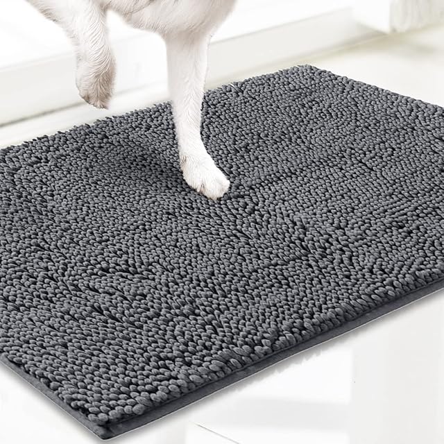 Muddy Mats Premium Quality and Highly Absorbent Chenille Non Slip Microfiber Bathroom Rugs Extra Soft Magic Door Mat for Home Use, Pets, Patio, Bedroom and Kitchen Floors