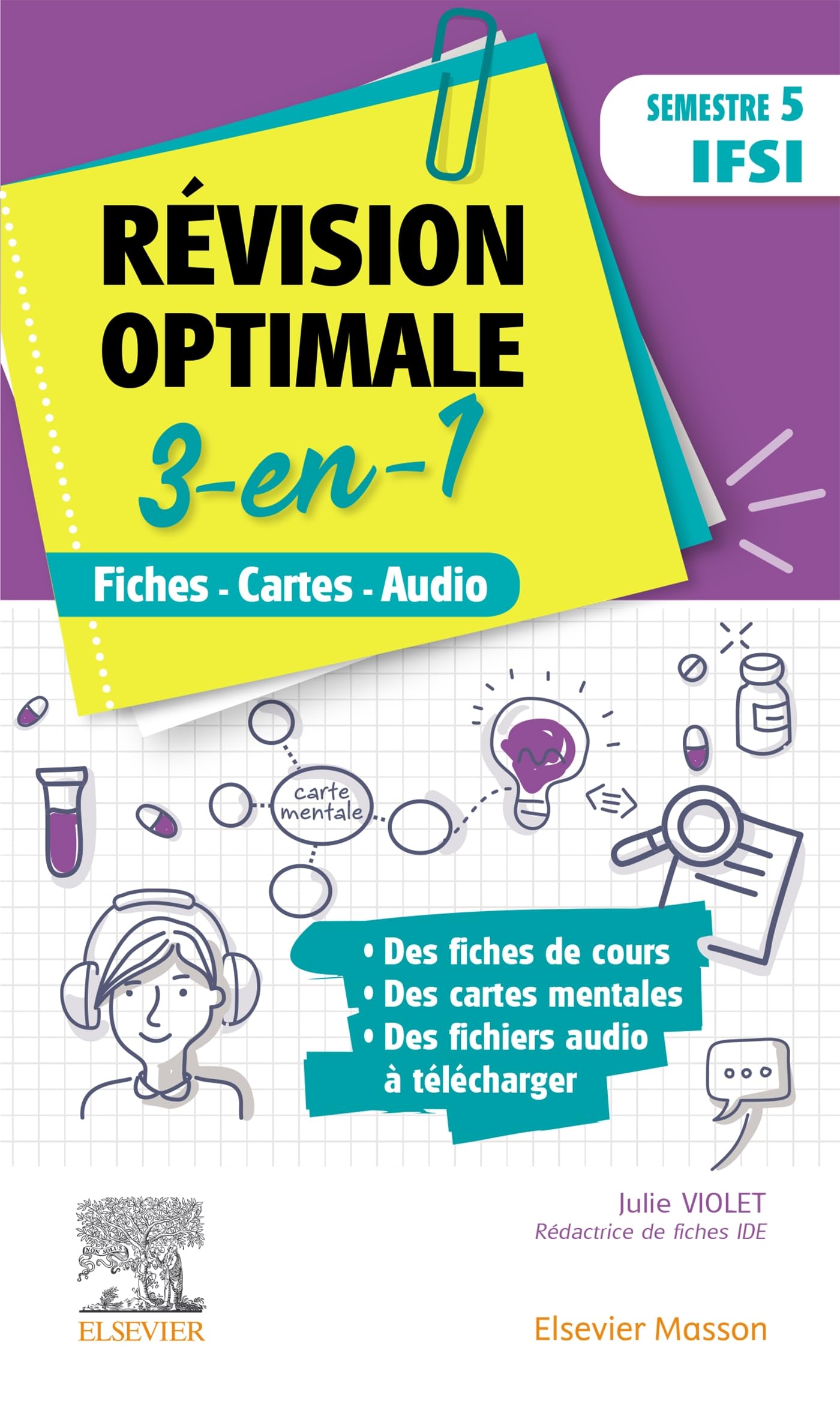 Révision optimale 3 en 1 _ Semestre 5 IFSI: Fiches-​Cartes-​Audio