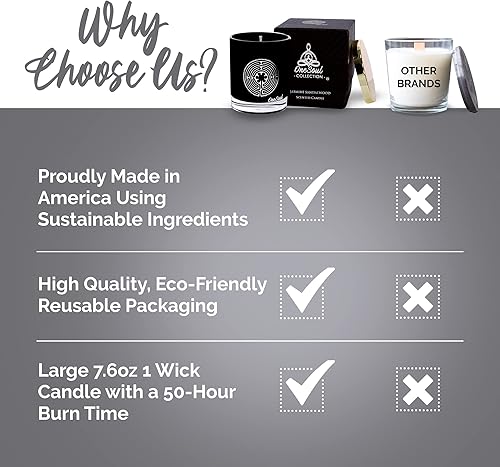 Miniatura 9 de Vela de aromaterapia Jasmine Sandalwood, vela perfumada en tarro terroso, 7.6 onzas, tiempo de combustión de 50 horas