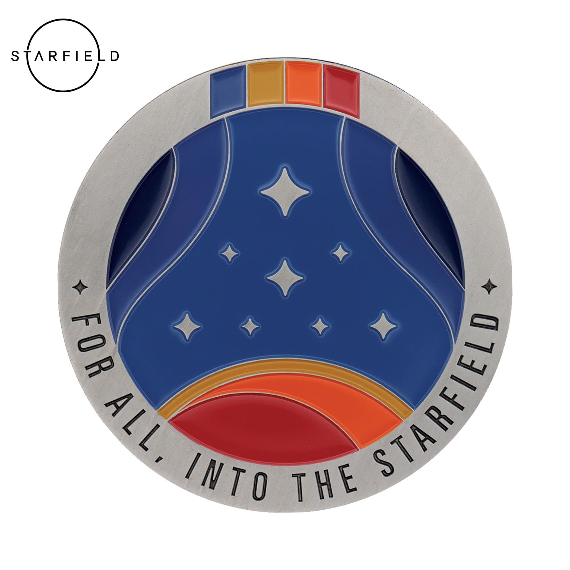 FaNaTtik Médaillon Constellation Starfield – Édition limitée en métal – Sous licence officielle, pièce d'affichage numérotée individuellement de 85 mm