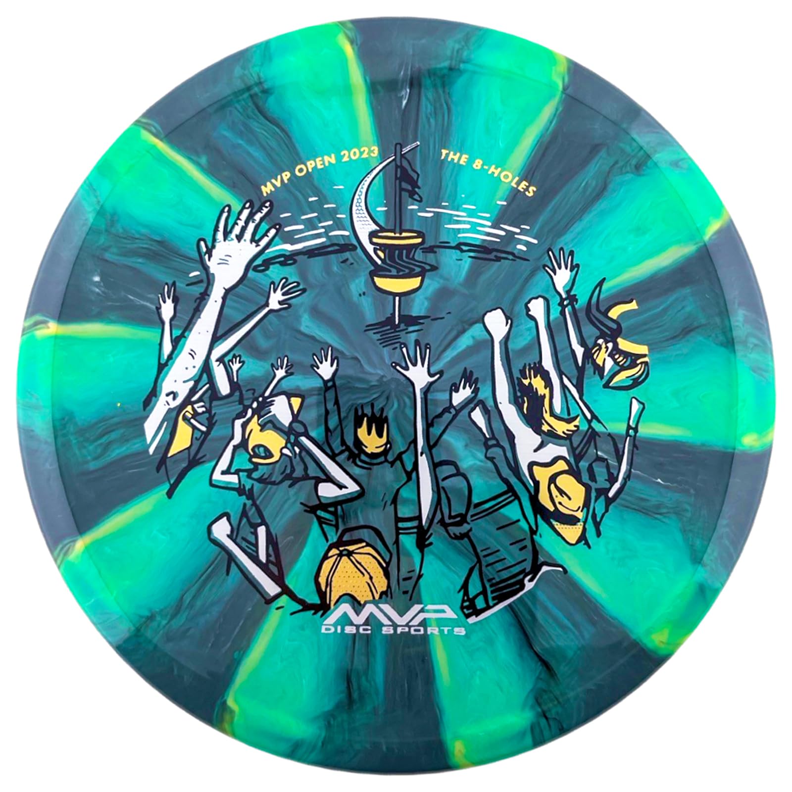 OTBCosmic Neutron Echo Disc Golf Midrange | Special Edition MVP Open Streamline Discs Echo | Slightly Understable Midrange Disc Golf Disc | Swirly, Durable Plastic | Colors May Vary