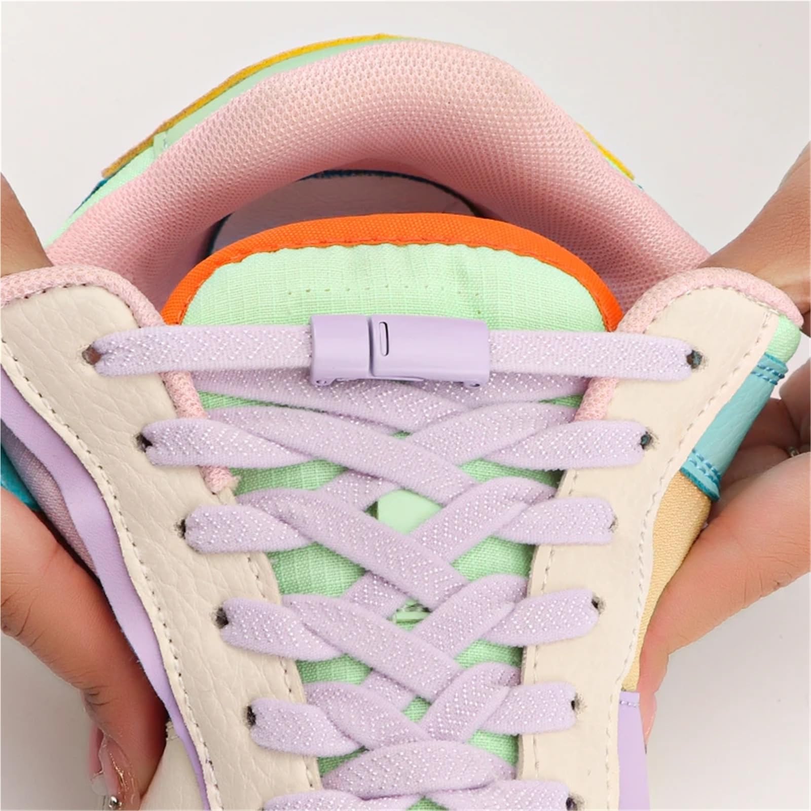 5 pares de cordones elásticos planos sin for zapatillas deportivas, goma Para Zapatillas Deportivas
