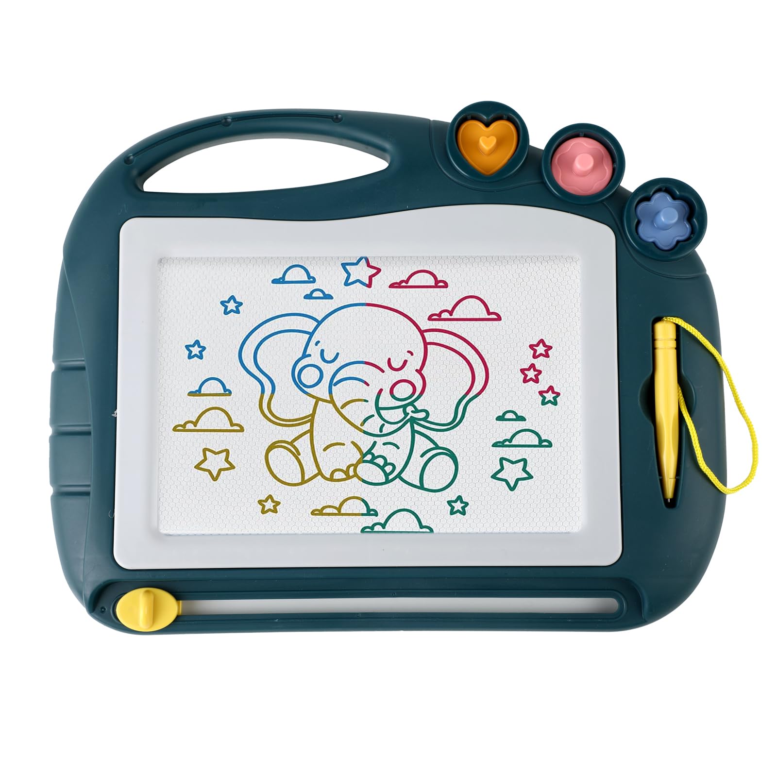 Lavagna Magnetica Adesiva LUPATDY 80x100 Cm – Pannello Cancellabile Per Bambini, Con Gessetti E Accessori, Bianco Avorio, Montaggio Senza Fori