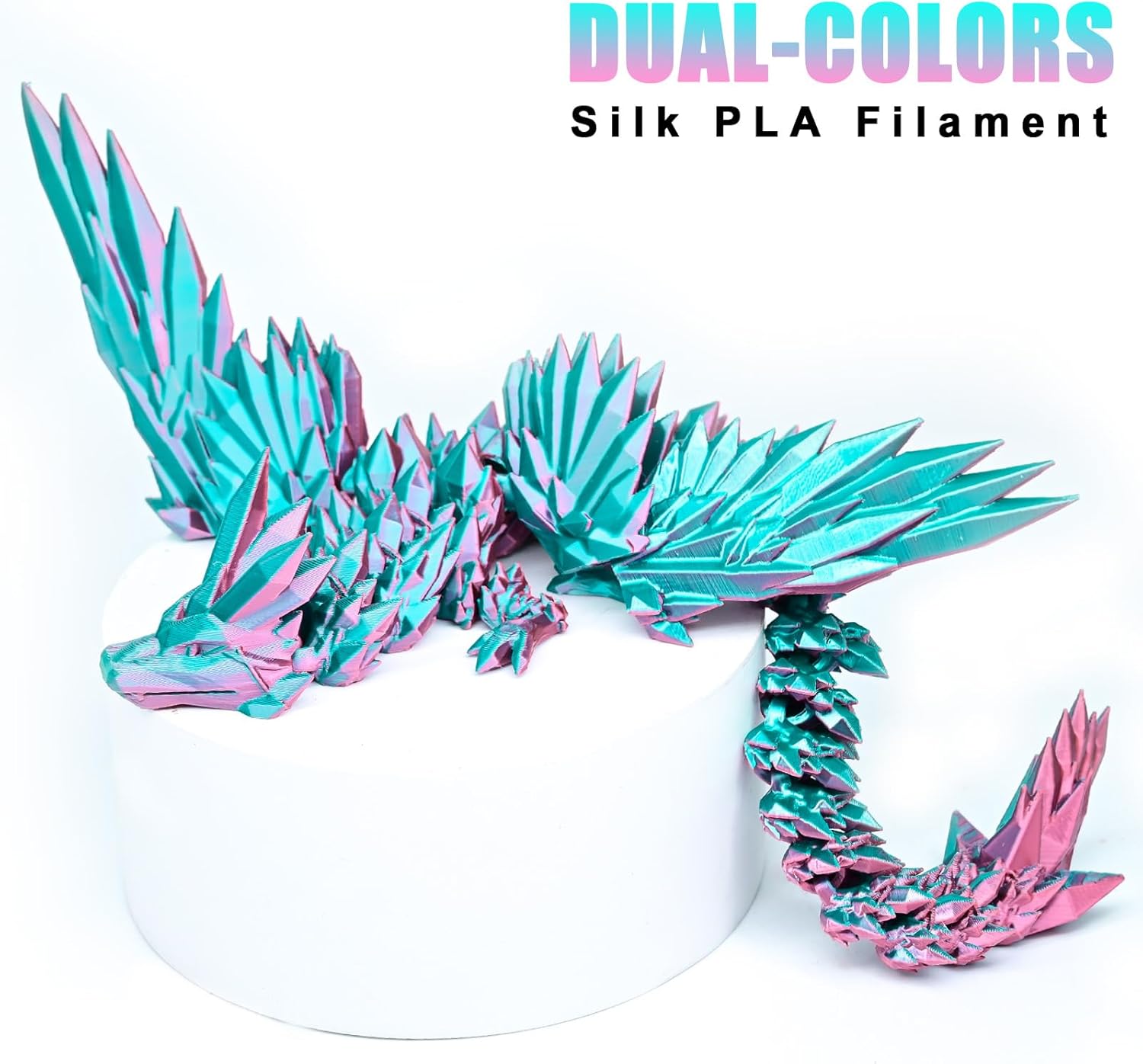 PLA Filament 1.75mm, Silk PLA 3D Printer Filament, Dual Color Filament - Pink and Sky Blue 1.75 PLA Filament- 2 in 1 Coextrusion 3D Filament PLA 1.75 +/- 0.02mm, Fit to AMS, 1kg/Spool