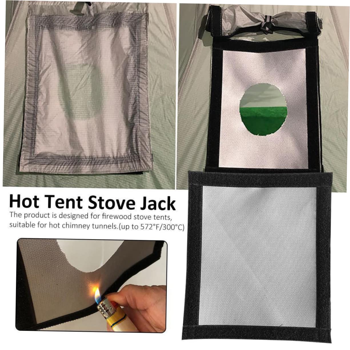 Toddmomy 5 Piezas Protector de Chimenea Accesorio para Acampar Accesorios al Aire Libre Estufa de Camping Tiendas de campaña protección Anti-Quemaduras para Estufa de Tienda