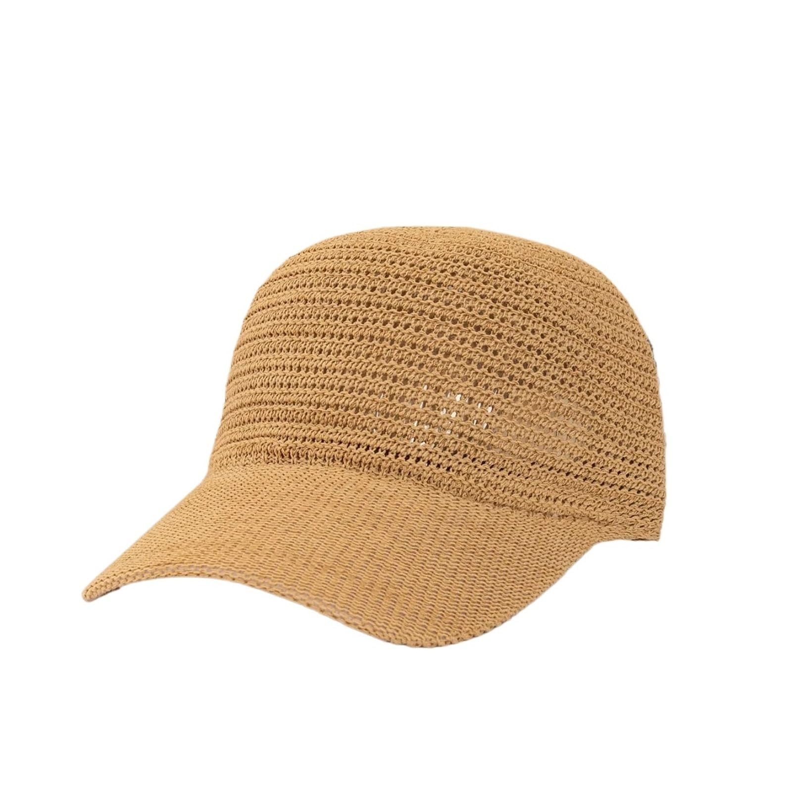Gorra de béisbol hueca tejido punto transpirable caqui NZ201khaki 2