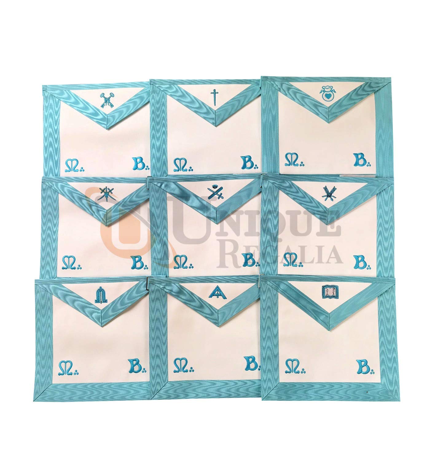 French Rite Officers - Set di 9 grembiuli