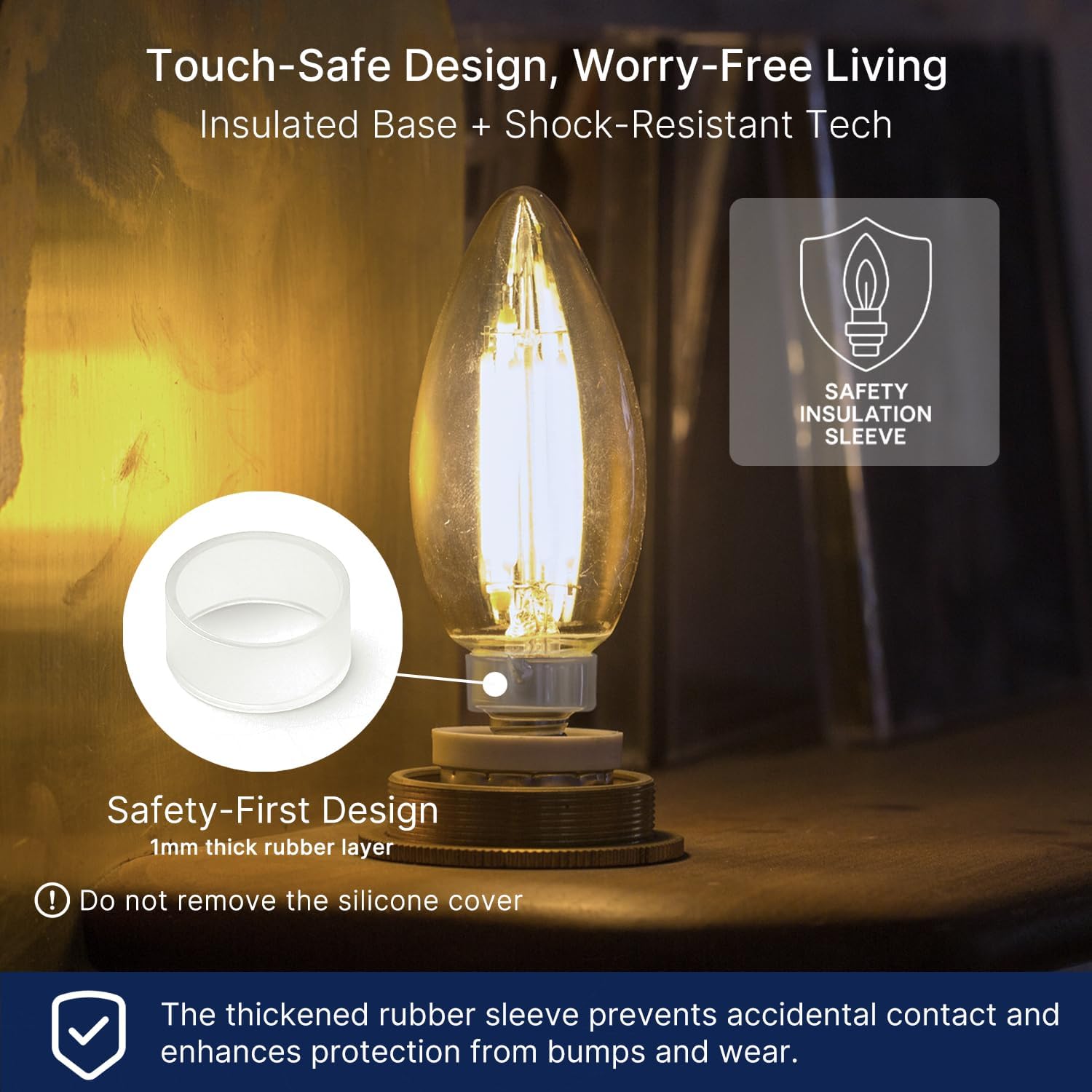 FLSNT 100W Equivalent LED Candelabra Bulbs, 800LM Dimmable B11 E12 LED Chandelier Light Bulbs, 5.5W, 3500K Netural White, 12 Pack