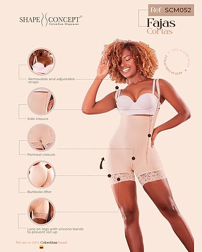 Vista 5 de SHAPE CONCEPT 352 Fajas Colombianas Stage 2 Postpartum Shapewear with Zipper High Compression Garment Tummy Tuck