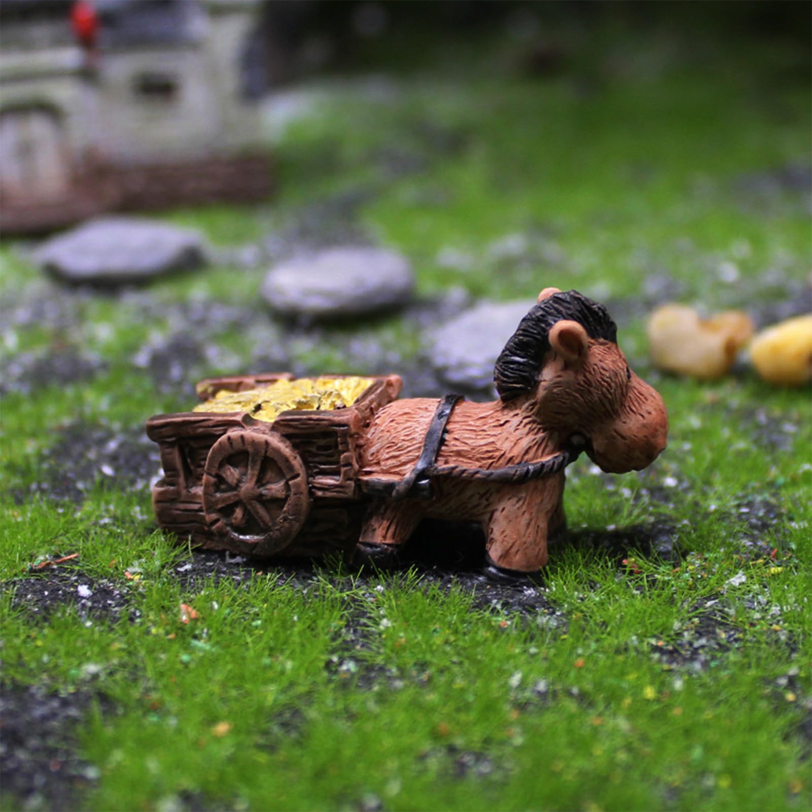 Amazon.com: awakentti Knick Knacks, 4pcs Donkey Cart Ornaments