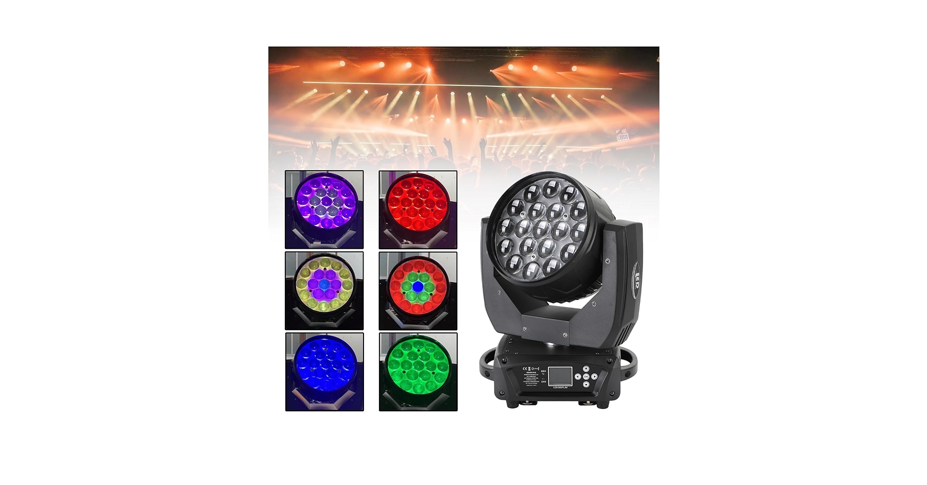 Amazon.co.jp: Frezon 舞台照明 高輝度 19x15W LED RGBW