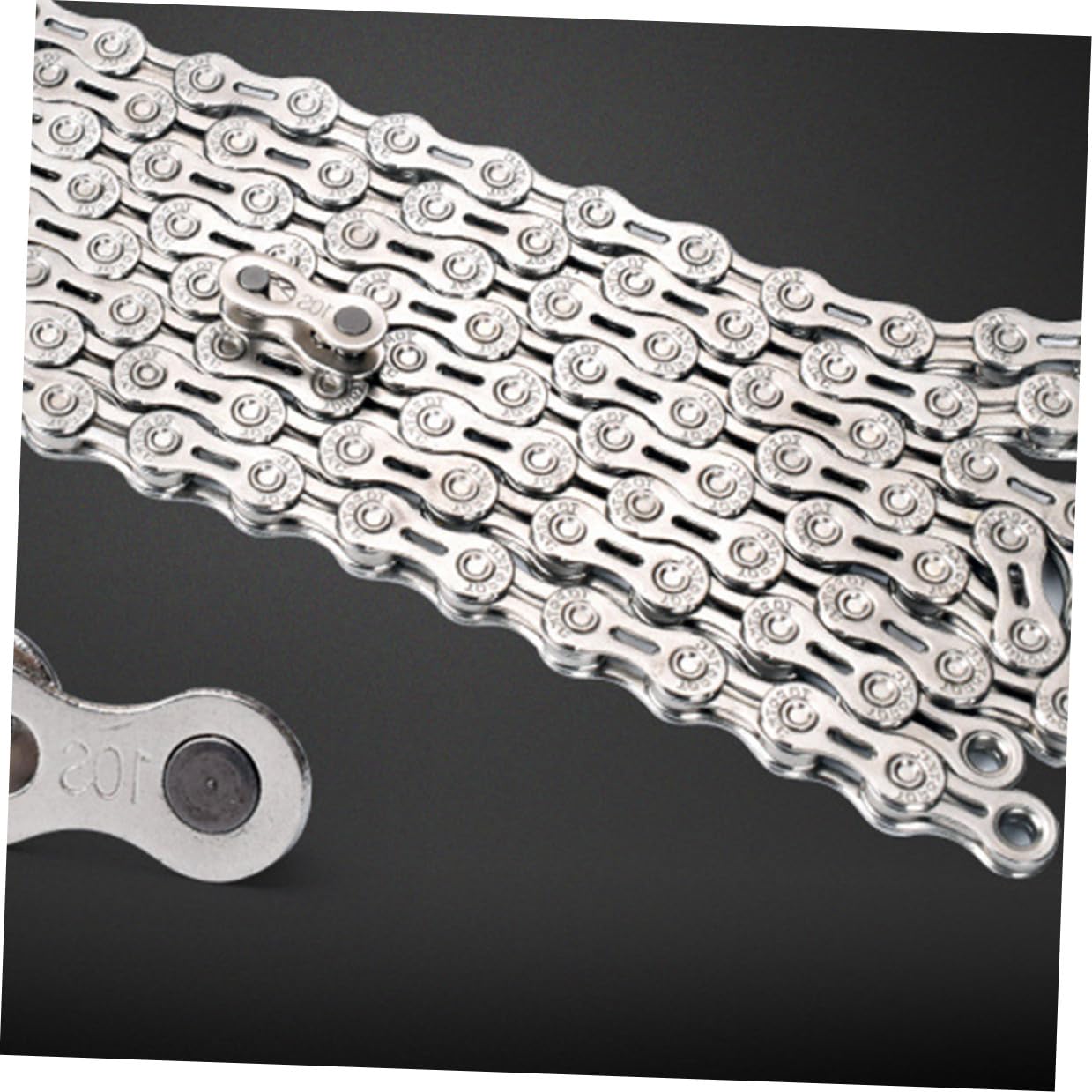 Artibetter Bike Chain 11-Speed Silver Hollow Lightweight Mountain Road Bike Chain with Link Connector for Cycling Drivetrain Components
