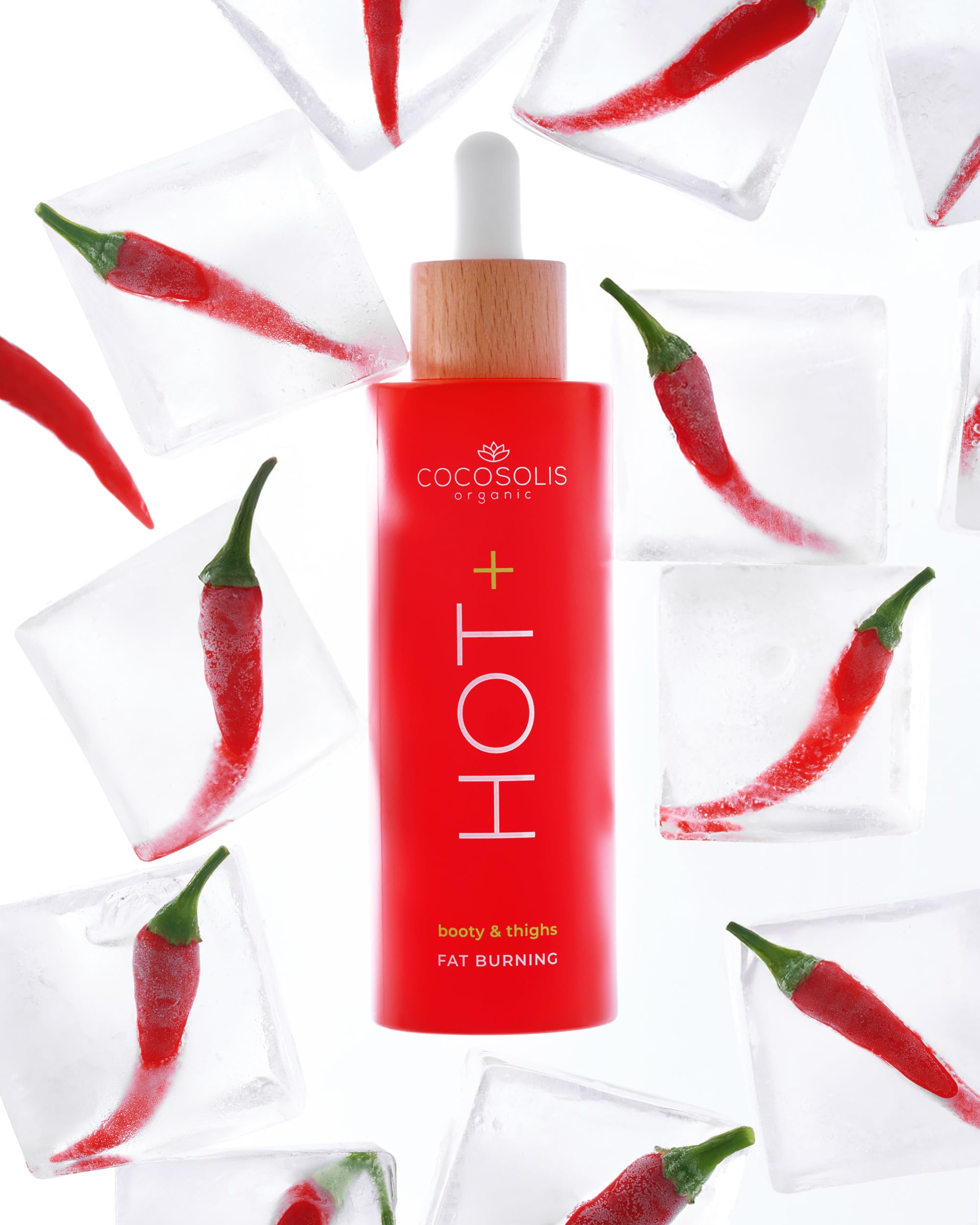 Cocosolis HOT+ Sérum brûle-graisse Thermo-Sérum pour la perte de poids. Formule avec des ingrédients cliniquement prouvés pour brûler les graisses. Raffermissement et lissage.