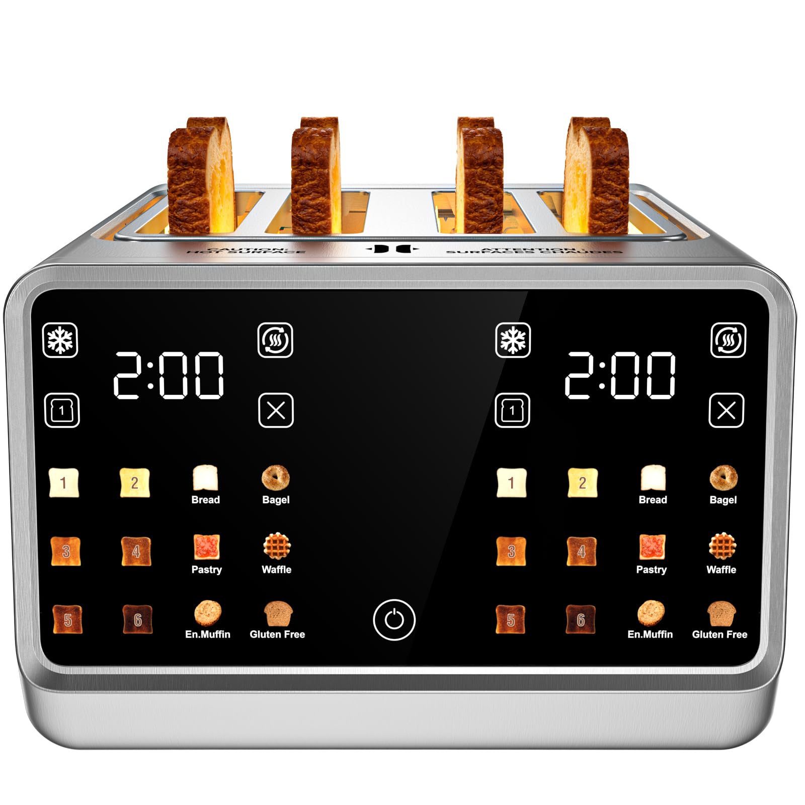 Foyoconven 4-Slice Smart Toaster