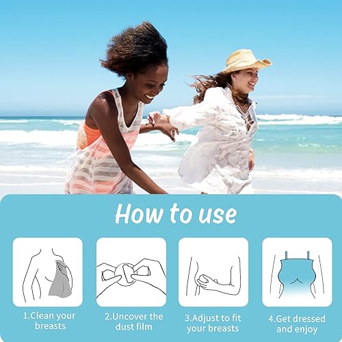 Miniatura 6 de STURME Fundas de pezón para mujer, fundas de silicona reutilizables para pezones, pétalos invisibles, calcomanías para pezones para mujeres