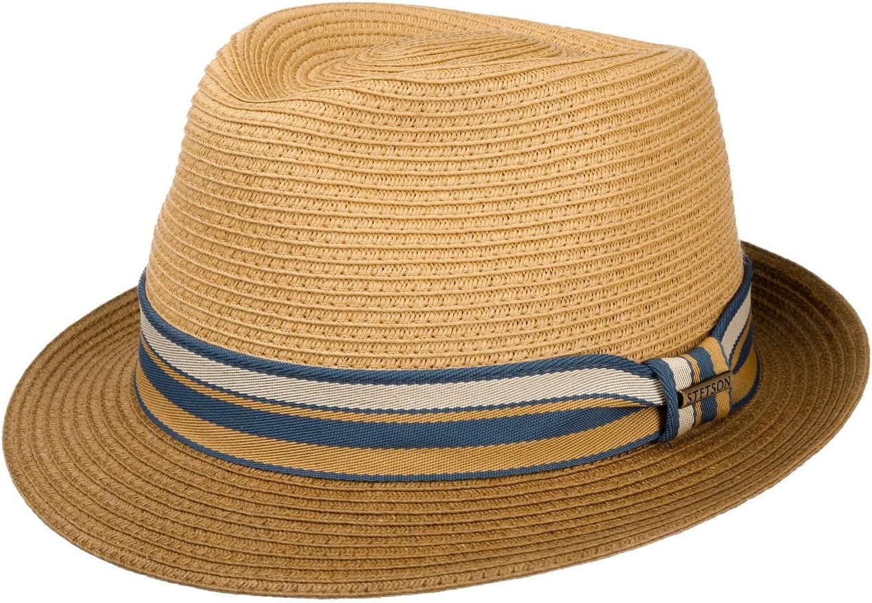 Stetson Chapeau Paille Licano Toyo Trilby Homme Femme - Protection UV 40+ Marron