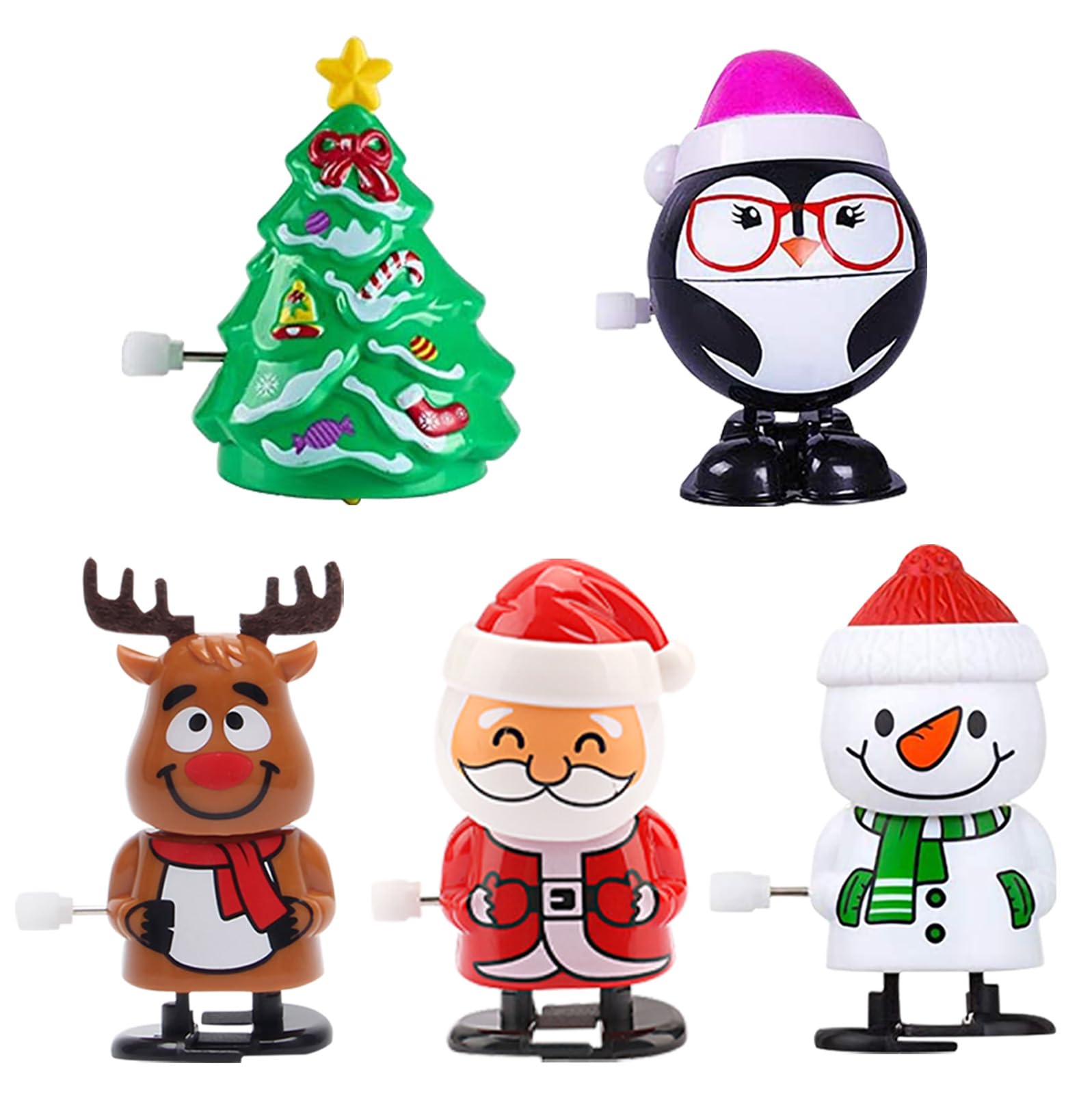 5Pack Christmas Wind Up Toys, Christmas Stocking Stuffers Toys for Kids Women, Party Favors, Bulk for Grandkids Kids