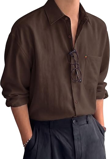 Afflatus Men's Plain Casual Shirt | Cotton Blend Soft &amp; Breathable Fabric | Full Sleeve Comfort Fit Stylish Solid Shirts f...