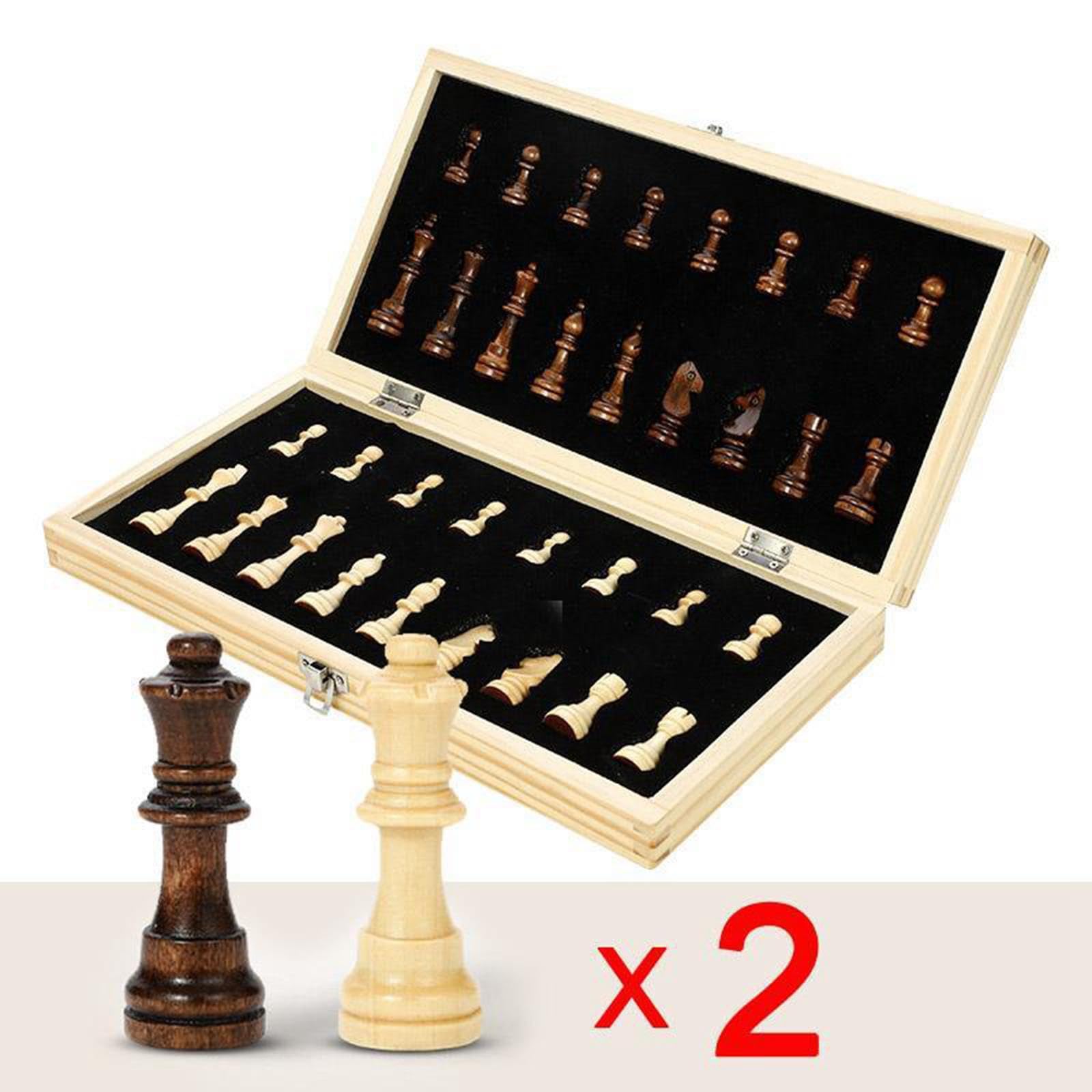 Soirée Jeux inoubliable avec Un Jeu d'échecs en Bois, Pliable et Facile à Transporter. Pièces en Palissandre fabriquées à la Main incluses. Jeu
