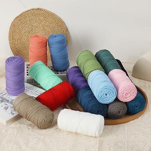 Miniatura 6 de Cordón de poliéster de 0.157 in 160 yardas trenzado, hilo elástico para ganchillo, cuerda de poliéster para manualidades, bolsa de manualidades,
